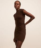 Vestido Curto em Algodão com Golinha Alta - 2