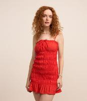 Vestido em Viscose com Detalhes Elásticos e Lacinho - 2