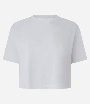 Blusa Cropped em Algodão com Manga Curta