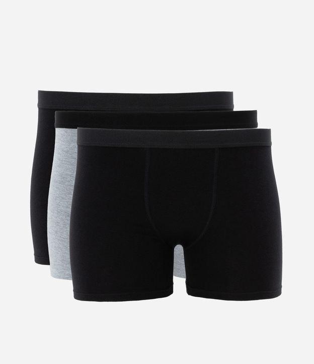 Kit 03 Cuecas Boxer em Algodão com Elastano - 1