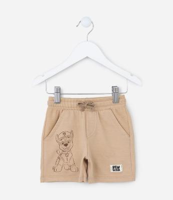 Bermuda Infantil com Estampa Patrulha Canina - Tam 2 a 5 Anos