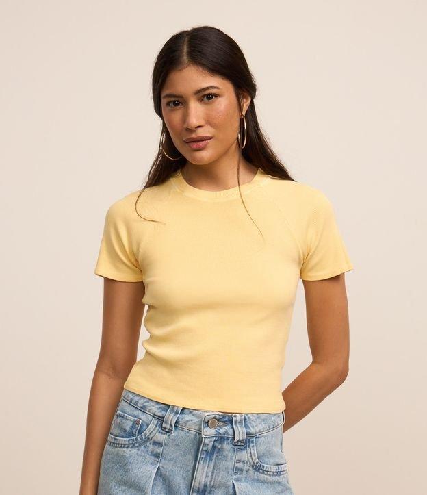 Blusa em Ribana Estonada com Cava Raglan - 1