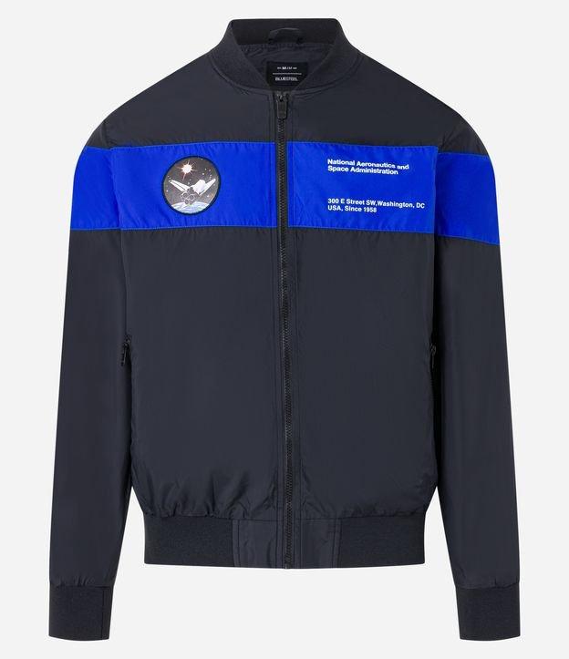 Jaqueta Bomber em Microfibra com Estampa NASA - 1