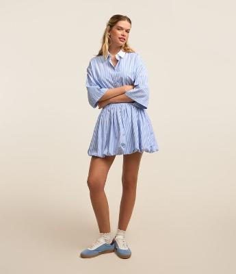 Saia Balonê Listrada com Aplicação de Hotfix