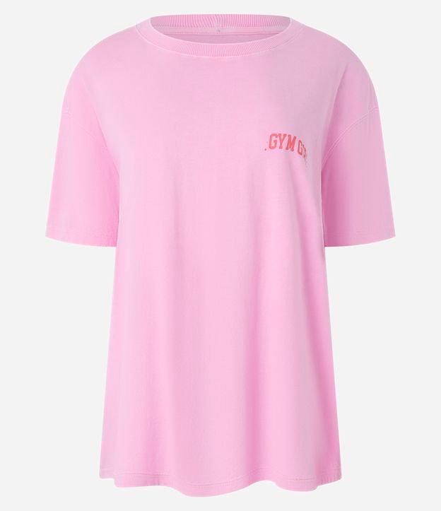 Camiseta Oversized Esportiva Estampa Gym Girl - 1
