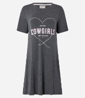 Camisola Curta em Viscose com Estampa de Coração Cowgirls - 1