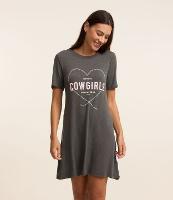 Camisola Curta em Viscose com Estampa de Coração Cowgirls - 2