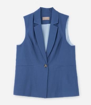 Colete Alongado Alfaiatado em Crepe Curve & Plus Size