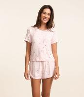 Short de Pijama Xadrez com Coração - 2