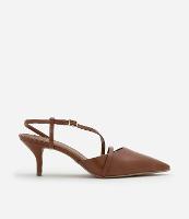 Sapato Scarpin em PU com Salto e Tiras - 1