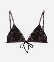 Biquíni Top Cortininha em Microfibra com Estampa de Cobra - 1