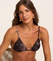 Biquíni Top Cortininha em Microfibra com Estampa de Cobra - 2