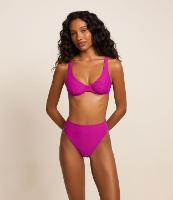 Biquíni hot Pants Asa Delta em Microfibra com Textura Canelada - 2