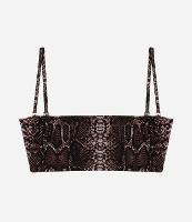 Biquíni Top Bandeau Microfibra com Estampa de Cobra - 1