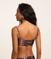 Biquíni Top Bandeau Microfibra com Estampa de Cobra - 2