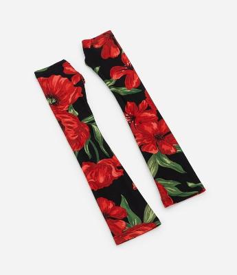 Luva em Microfibra com Estampa Floral