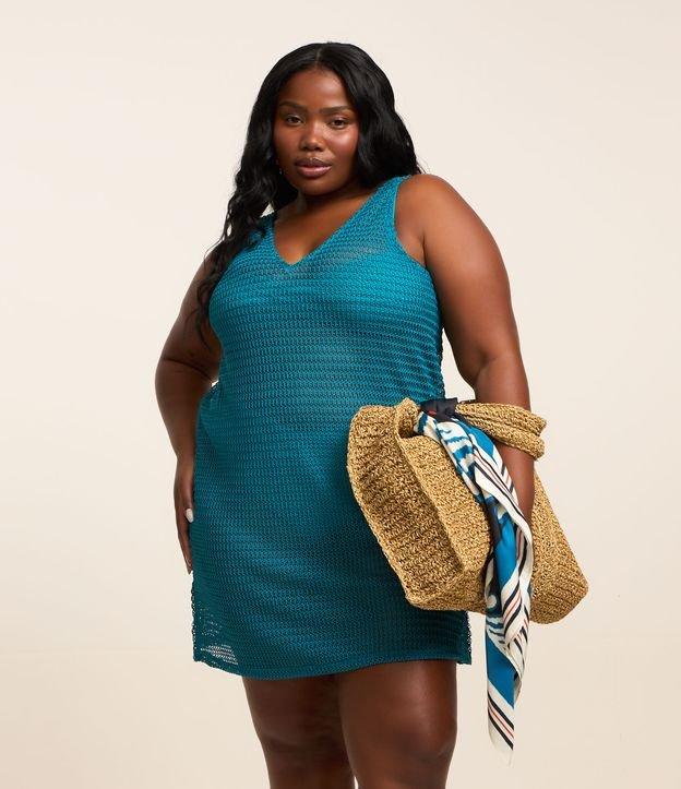 Saída de Praia Curta em Tricô Curve & Plus Size - 2