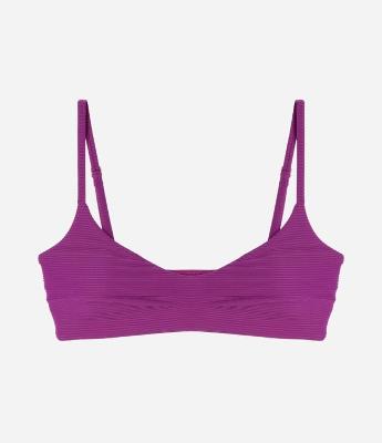 Biquíni Top Camisetinha em Microfibra com Textura Canelada