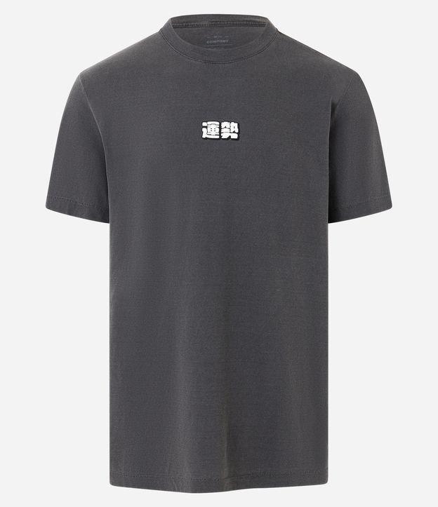 Camiseta Comfort Algodão com Estampa Lettering - 1