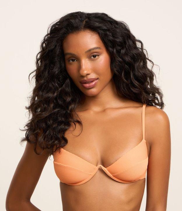 Biquíni Top Meia Taça em Microfibra com Textura Canelada - 2