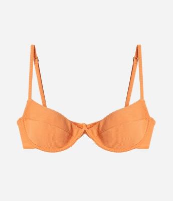 Biquíni Top Meia Taça em Microfibra com Textura Canelada