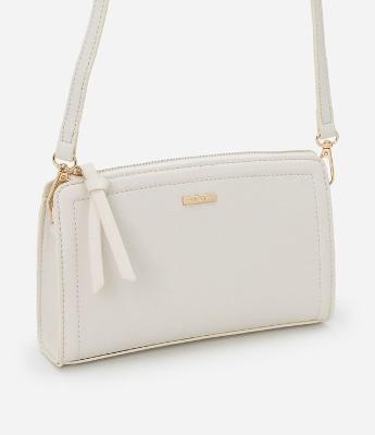 Bolsa Transversal Pequena em PU com Zíper