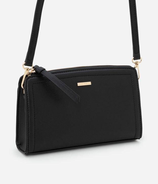Bolsa Transversal Pequena em PU com Zíper - 1