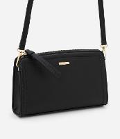 Bolsa Transversal Pequena em PU com Zíper - 1