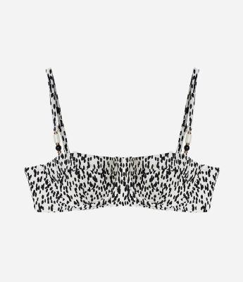 Biquíni Top Meia Taça Estampa de Pintinhas