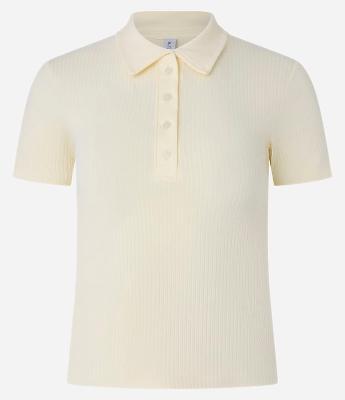 Blusa em Ribana com Gola Polo