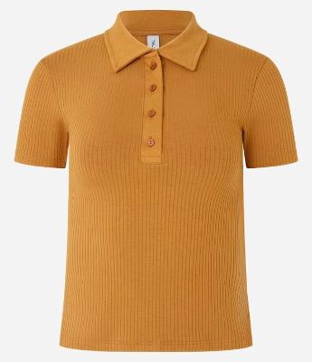 Blusa em Ribana com Gola Polo