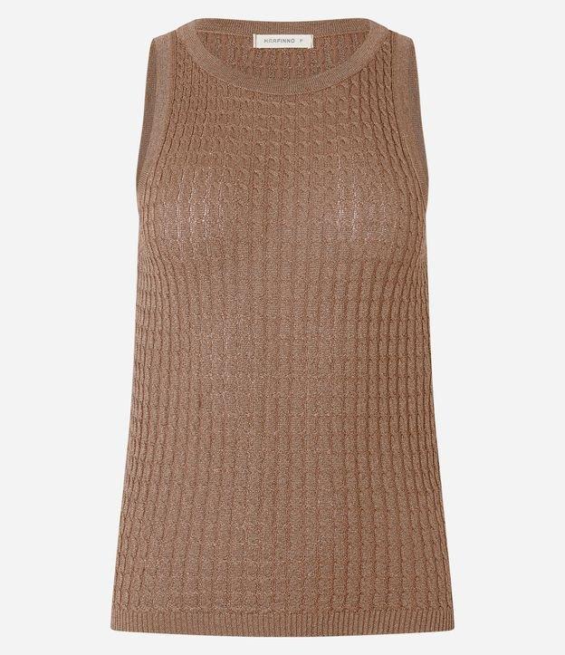 Blusa sem Manga em Tricô com Texturas - 1