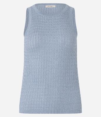 Blusa sem Manga em Tricô com Texturas