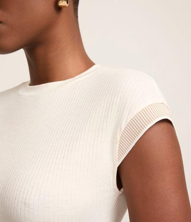 Blusa Canelada com Detalhes nas Mangas - 2