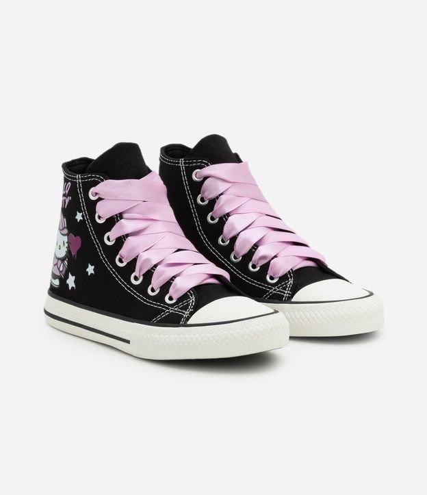 Tênis Infantil Abotinado com Biqueira e Estampa Hello Kitty - Tam 26 ao 36 - 1