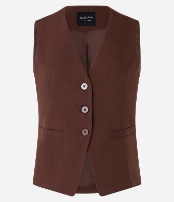 Colete Alongado Alfaiatado com Botões Frontais