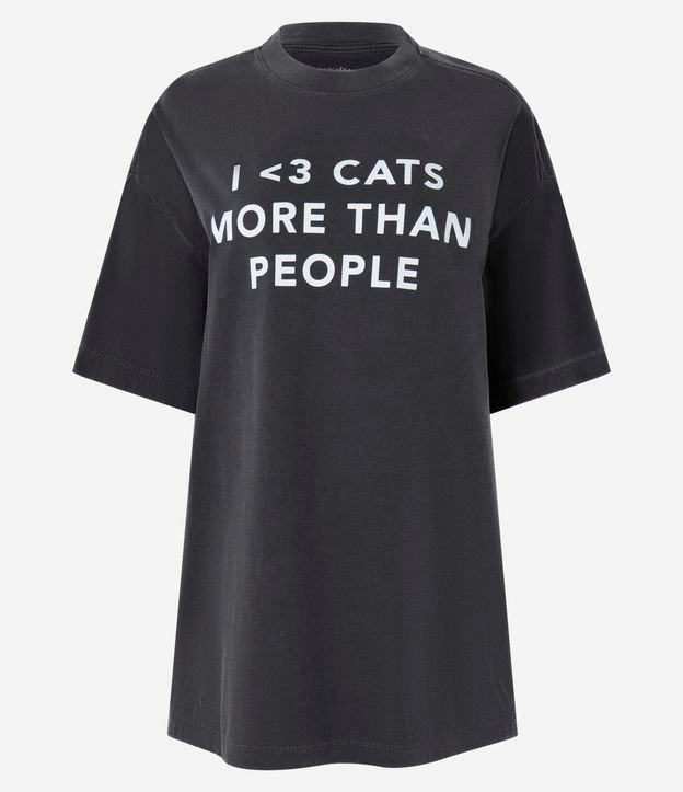 Blusa de Pijama Manga Curta com Lettering - 1