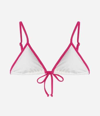 Biquíni Top Cortininha em Microfibra com Viés Contrastante