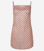 Saída de Praia Vestido em Tule com Listras e Amarração - 1