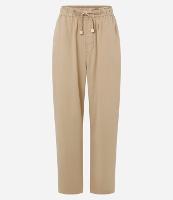 Calça Reta Cropped em Sarja com Cintura Alta - 1