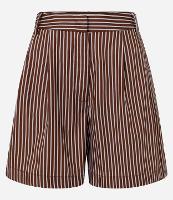 Short Cintura Alta em Tricoline Listrado com Fio Tinto - 1