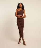 Vestido New Midi Ombro Só em Tule com Franzidos - 1