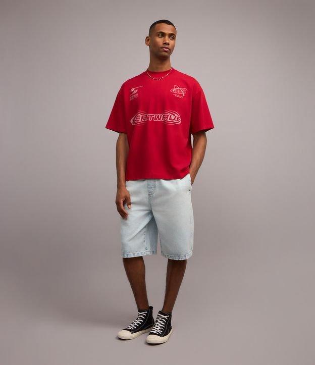 Bermuda Baggy em Jeans com Cós Elástico - 2