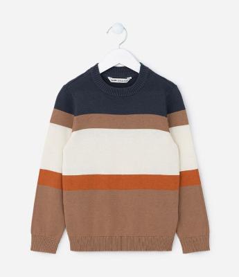 Blusão Infantil com Estampa Bloco de Cores - Tam 5 a 14 Anos