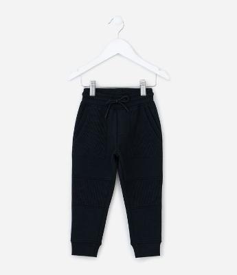 Calça Infantil com Recortes e Texturas - Tam 1 a 6 Anos