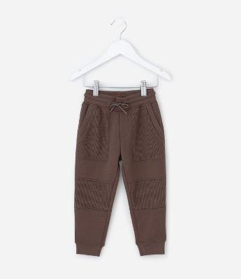 Calça Infantil com Recortes e Texturas - Tam 1 a 6 Anos