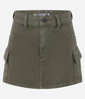 Saia Curta em Sarja com Bolsos Cargo - 2