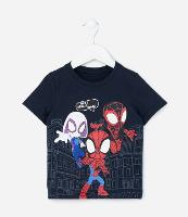 Camiseta Comfort Infantil com Estampa Spidey Brilha no Escuro - Tam 2 a 5 Anos - 1