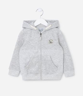 Jaqueta Infantil com Capuz e Bolsos - Tam 1 a 6 Anos