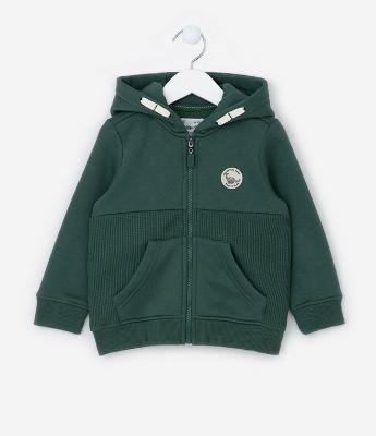 Jaqueta Infantil com Capuz e Bolsos - Tam 1 a 6 Anos